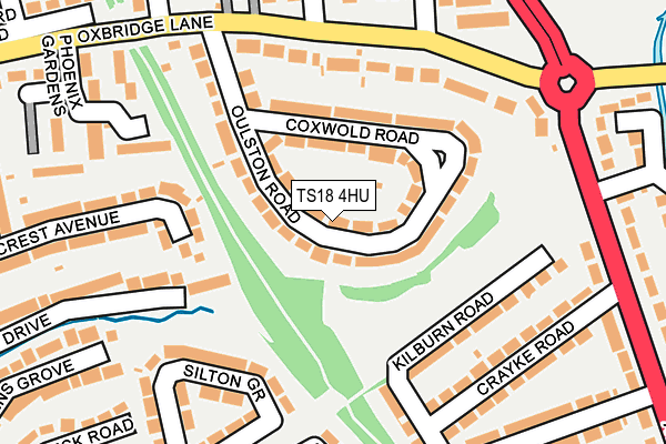 TS18 4HU map - OS OpenMap – Local (Ordnance Survey)