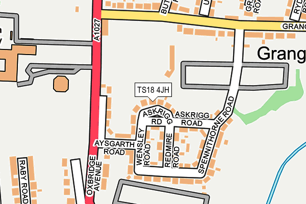 TS18 4JH map - OS OpenMap – Local (Ordnance Survey)