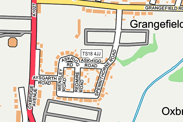 TS18 4JJ map - OS OpenMap – Local (Ordnance Survey)