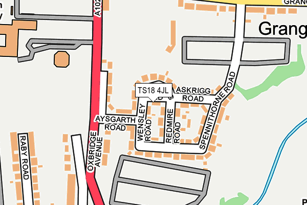 TS18 4JL map - OS OpenMap – Local (Ordnance Survey)