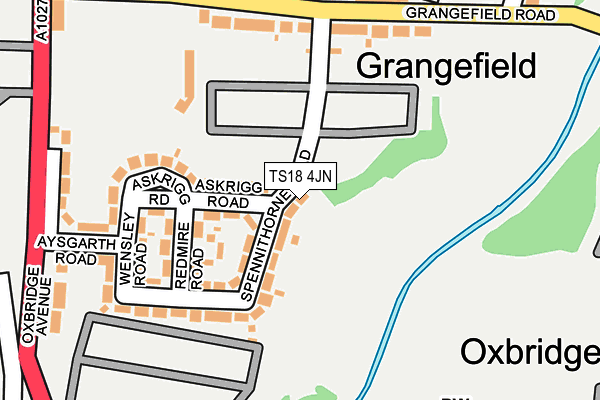 TS18 4JN map - OS OpenMap – Local (Ordnance Survey)