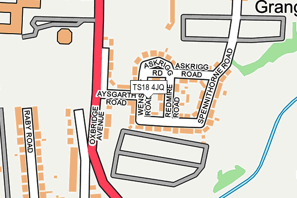 TS18 4JQ map - OS OpenMap – Local (Ordnance Survey)