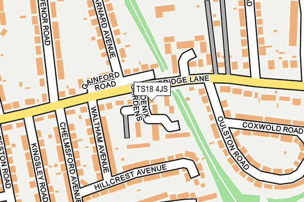 TS18 4JS map - OS OpenMap – Local (Ordnance Survey)