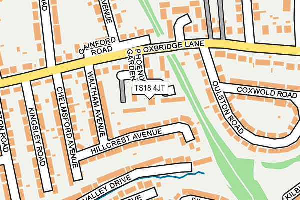 TS18 4JT map - OS OpenMap – Local (Ordnance Survey)