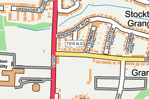 TS18 4LG map - OS OpenMap – Local (Ordnance Survey)