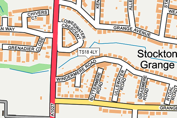 TS18 4LY map - OS OpenMap – Local (Ordnance Survey)