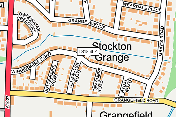 TS18 4LZ map - OS OpenMap – Local (Ordnance Survey)