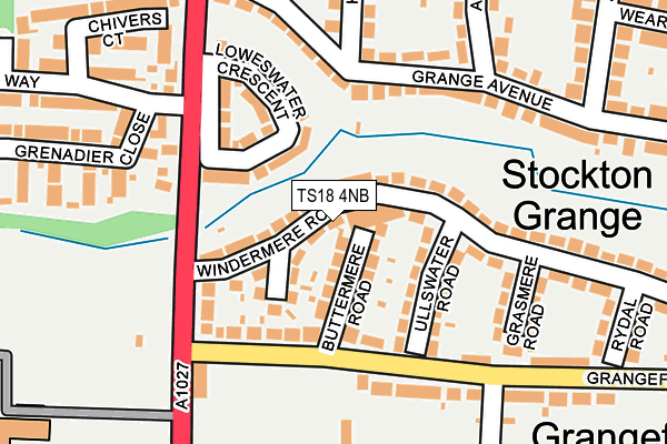 TS18 4NB map - OS OpenMap – Local (Ordnance Survey)