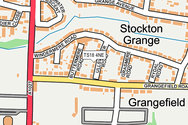 TS18 4NE map - OS OpenMap – Local (Ordnance Survey)