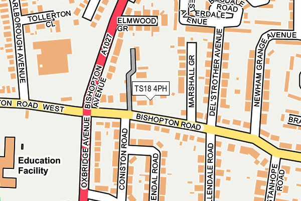 TS18 4PH map - OS OpenMap – Local (Ordnance Survey)