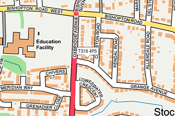 TS18 4PS map - OS OpenMap – Local (Ordnance Survey)