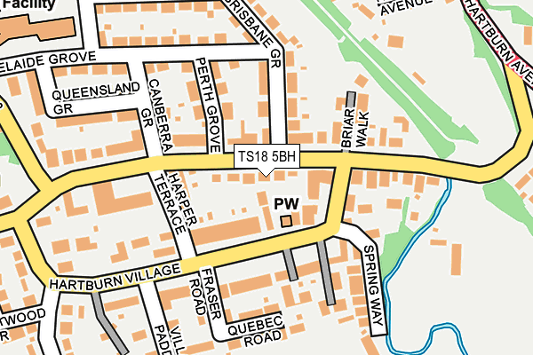 TS18 5BH map - OS OpenMap – Local (Ordnance Survey)