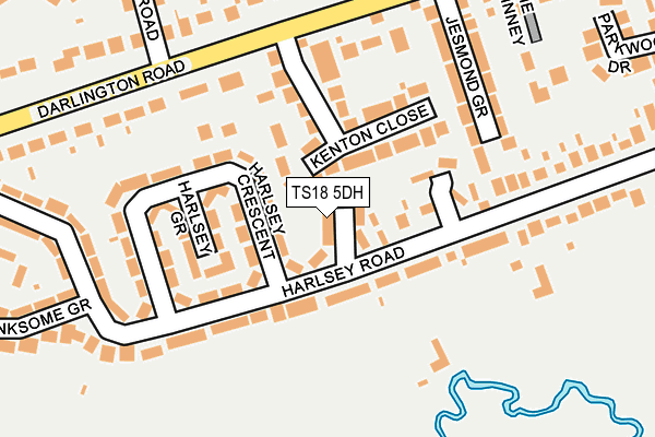TS18 5DH map - OS OpenMap – Local (Ordnance Survey)