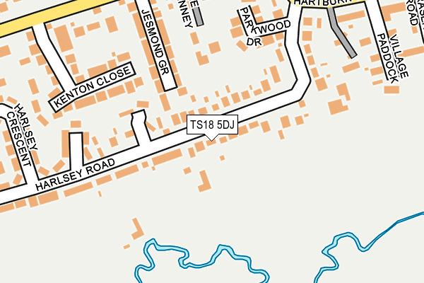 TS18 5DJ map - OS OpenMap – Local (Ordnance Survey)