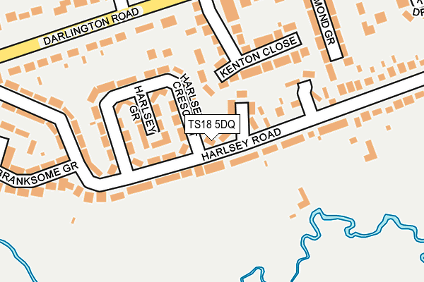 TS18 5DQ map - OS OpenMap – Local (Ordnance Survey)