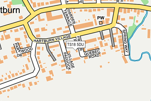 TS18 5DU map - OS OpenMap – Local (Ordnance Survey)