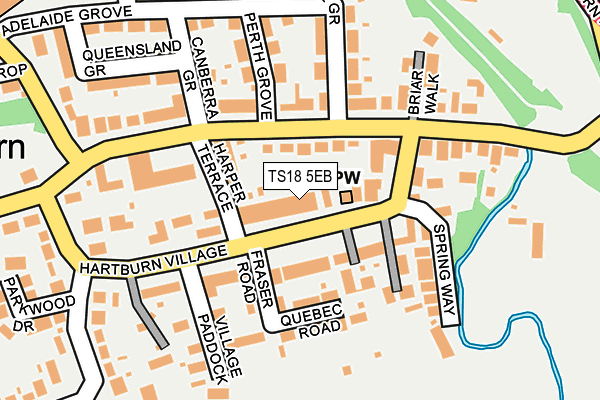 TS18 5EB map - OS OpenMap – Local (Ordnance Survey)