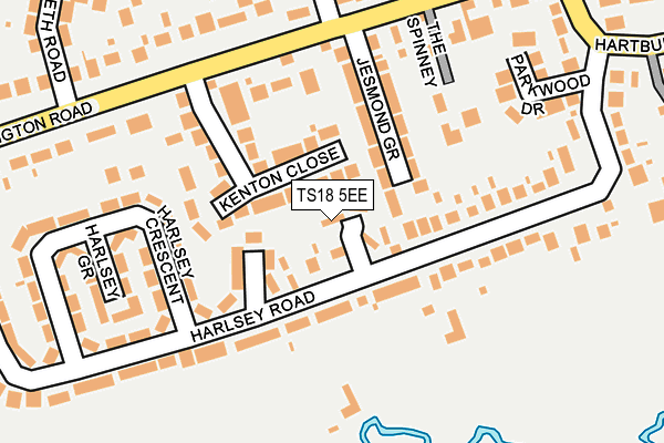 TS18 5EE map - OS OpenMap – Local (Ordnance Survey)