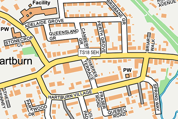 TS18 5EH map - OS OpenMap – Local (Ordnance Survey)