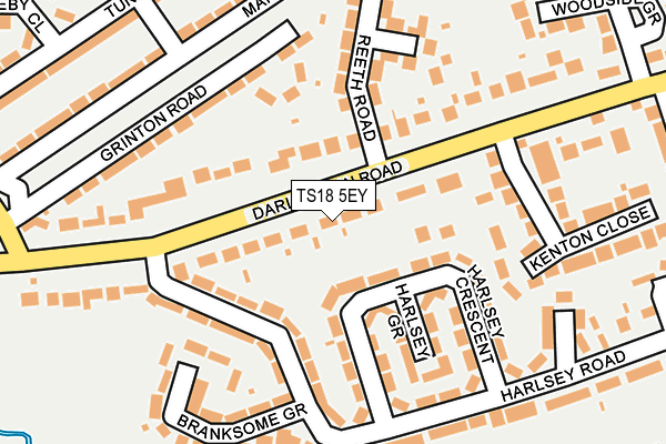 TS18 5EY map - OS OpenMap – Local (Ordnance Survey)