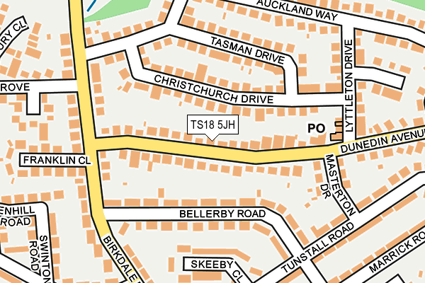 TS18 5JH map - OS OpenMap – Local (Ordnance Survey)