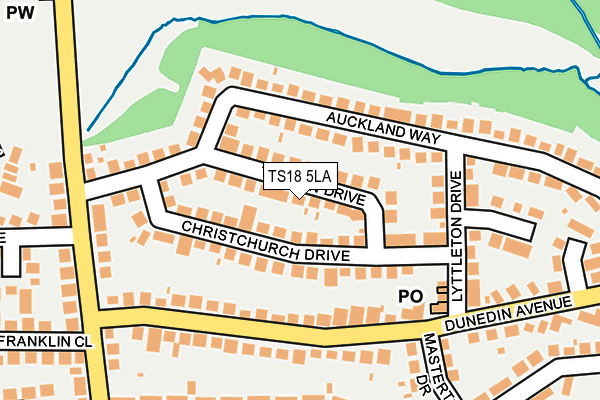 TS18 5LA map - OS OpenMap – Local (Ordnance Survey)