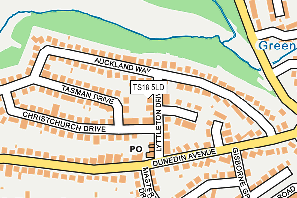 TS18 5LD map - OS OpenMap – Local (Ordnance Survey)