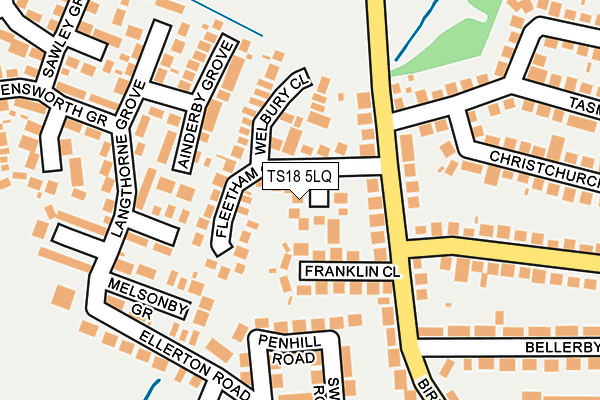 TS18 5LQ map - OS OpenMap – Local (Ordnance Survey)