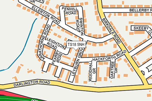 TS18 5NH map - OS OpenMap – Local (Ordnance Survey)