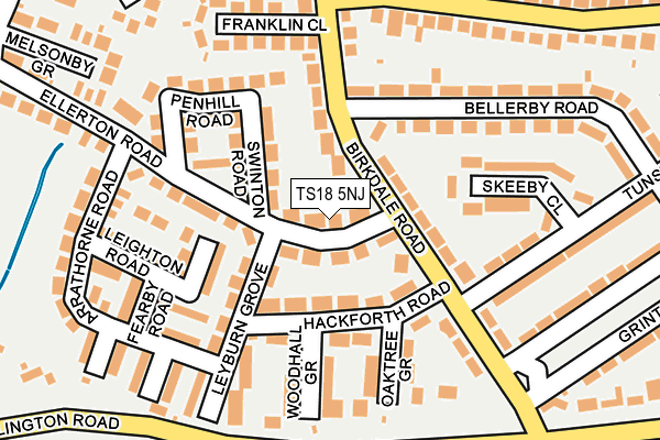 TS18 5NJ map - OS OpenMap – Local (Ordnance Survey)