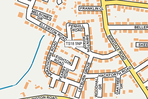 TS18 5NP map - OS OpenMap – Local (Ordnance Survey)