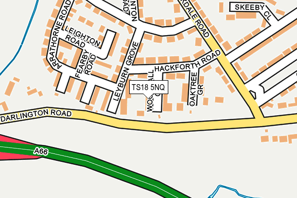 TS18 5NQ map - OS OpenMap – Local (Ordnance Survey)