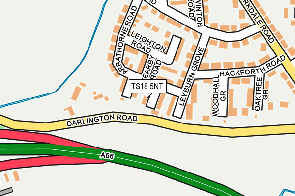 TS18 5NT map - OS OpenMap – Local (Ordnance Survey)