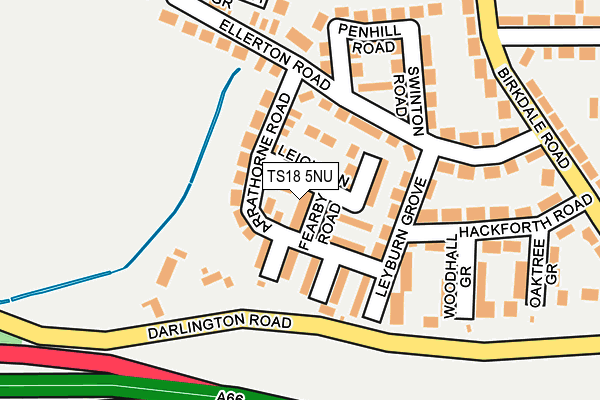 TS18 5NU map - OS OpenMap – Local (Ordnance Survey)
