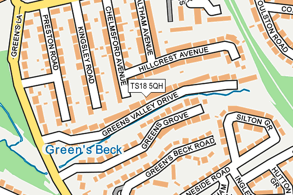 TS18 5QH map - OS OpenMap – Local (Ordnance Survey)