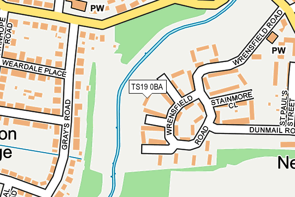 TS19 0BA map - OS OpenMap – Local (Ordnance Survey)