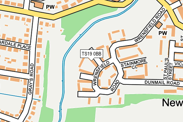 TS19 0BB map - OS OpenMap – Local (Ordnance Survey)