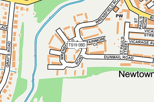 TS19 0BD map - OS OpenMap – Local (Ordnance Survey)