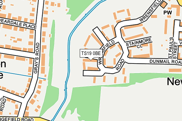 TS19 0BE map - OS OpenMap – Local (Ordnance Survey)