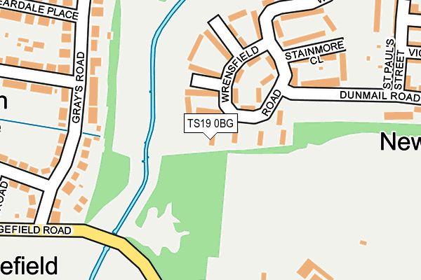 TS19 0BG map - OS OpenMap – Local (Ordnance Survey)