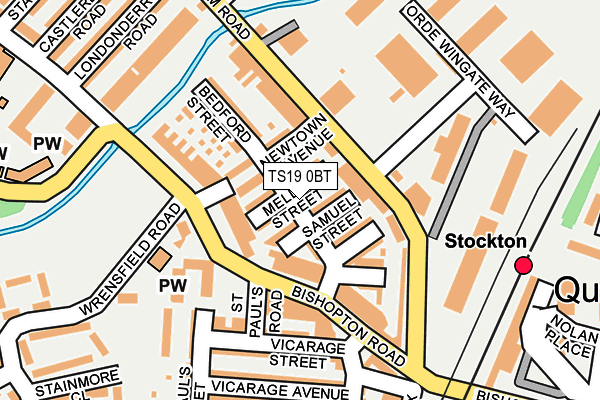 TS19 0BT map - OS OpenMap – Local (Ordnance Survey)