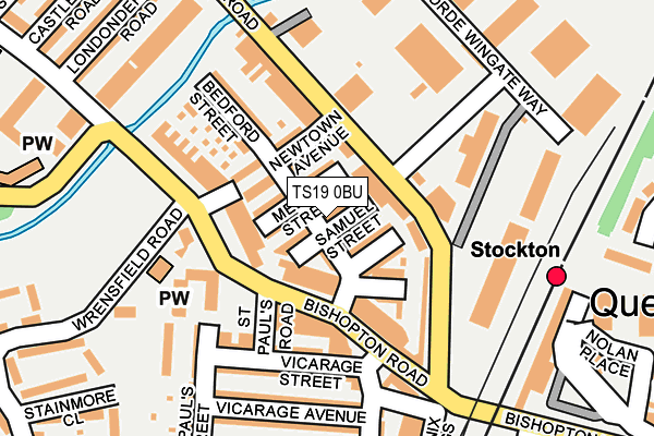 TS19 0BU map - OS OpenMap – Local (Ordnance Survey)
