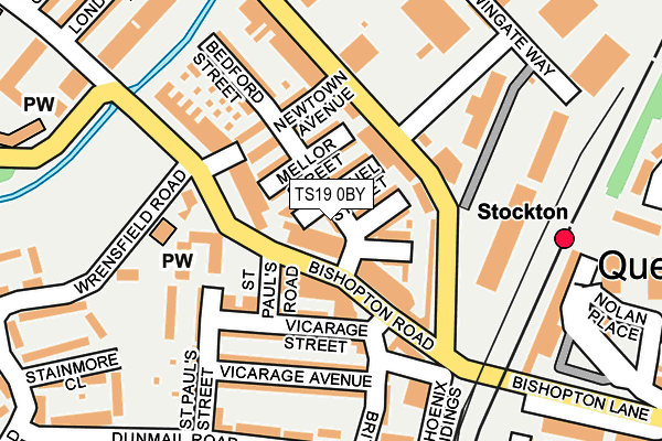 TS19 0BY map - OS OpenMap – Local (Ordnance Survey)