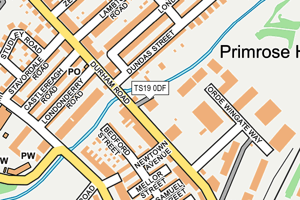 TS19 0DF map - OS OpenMap – Local (Ordnance Survey)