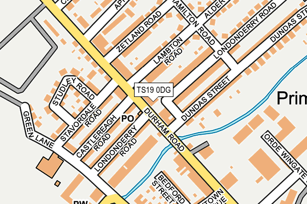 TS19 0DG map - OS OpenMap – Local (Ordnance Survey)