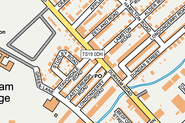 TS19 0DH map - OS OpenMap – Local (Ordnance Survey)