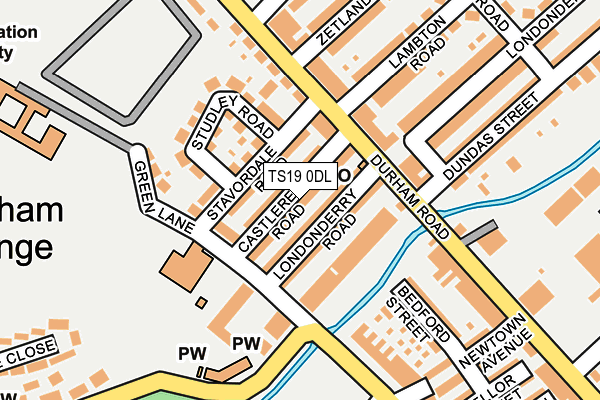 TS19 0DL map - OS OpenMap – Local (Ordnance Survey)