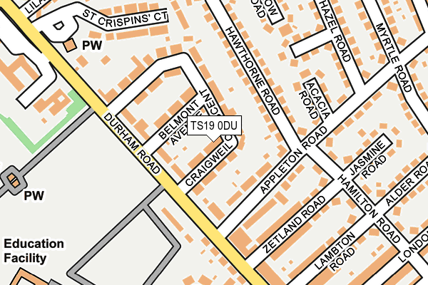 TS19 0DU map - OS OpenMap – Local (Ordnance Survey)