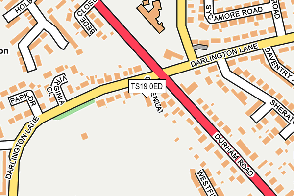 TS19 0ED map - OS OpenMap – Local (Ordnance Survey)