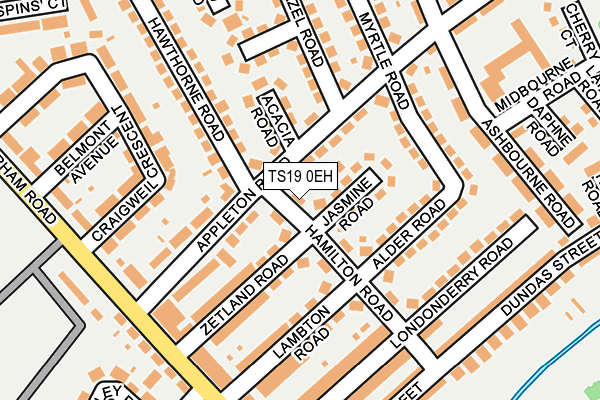TS19 0EH map - OS OpenMap – Local (Ordnance Survey)